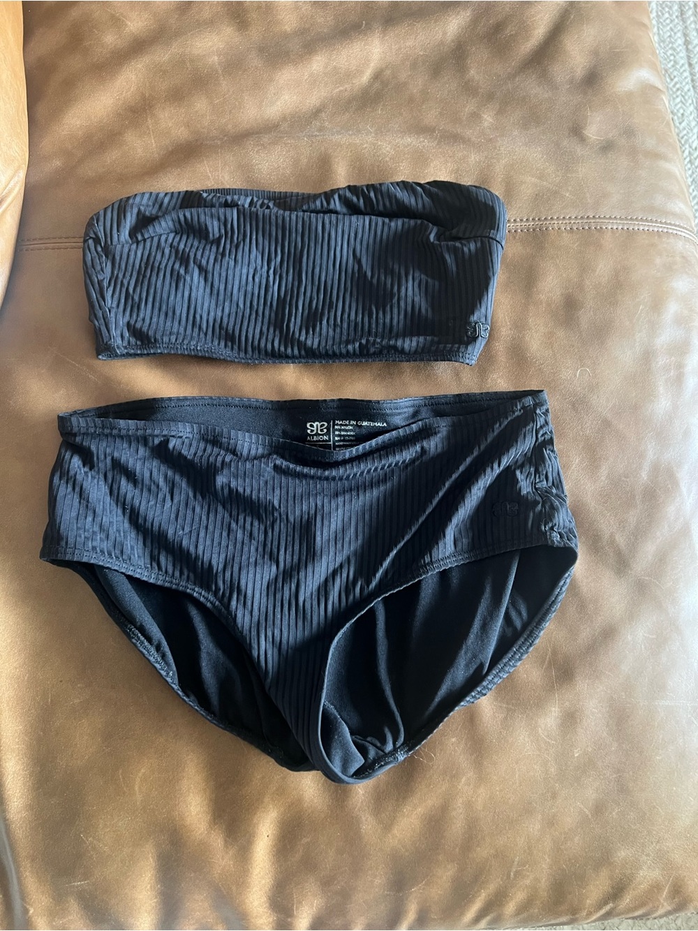 Albion fit swim set ribbed black XS/small bikini